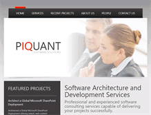 Tablet Screenshot of piquantsoftware.com